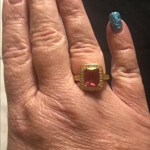 Pink Topaz Ring Size 7